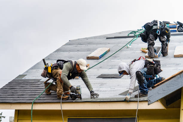 Professional Emergency Roof Repair technician working in Gaylord, MI